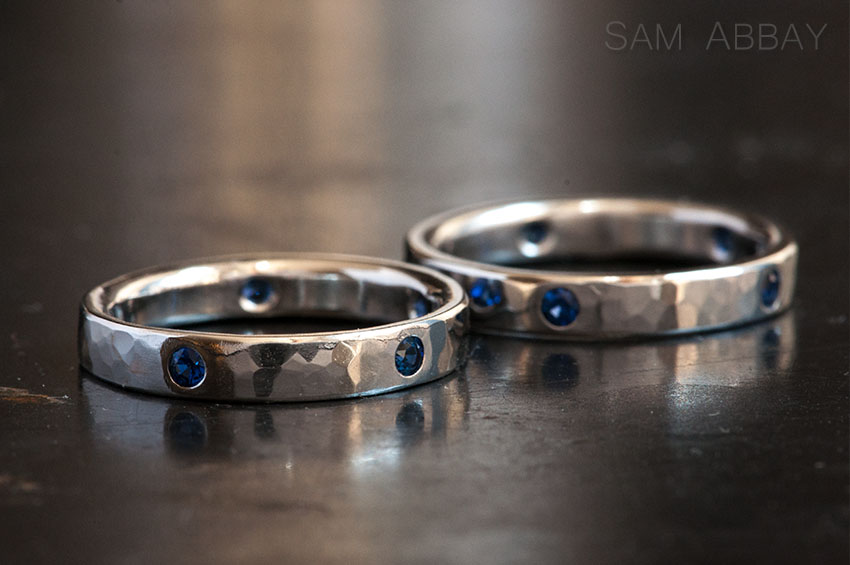 platinum sapphire wedding rings