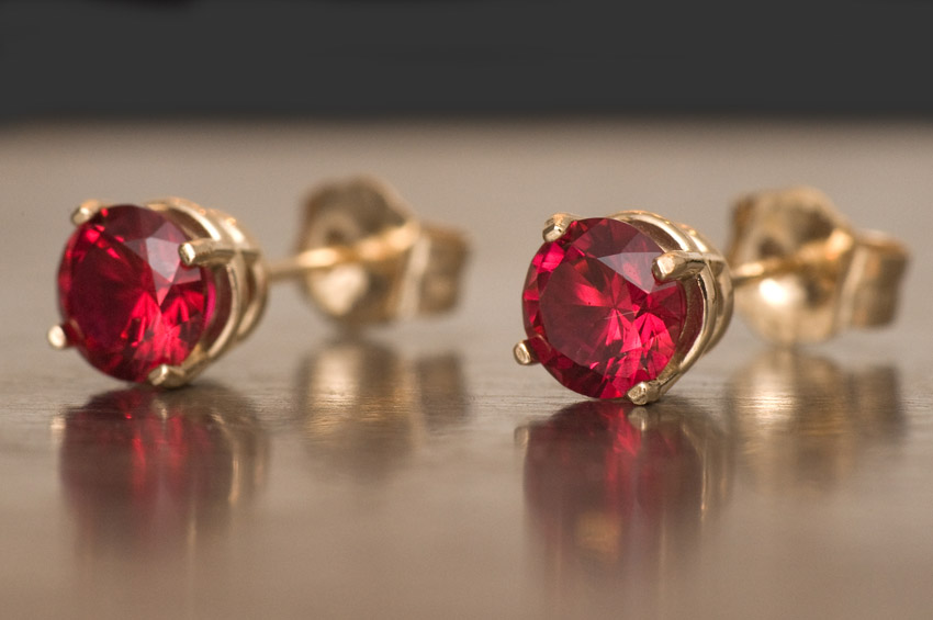 Ruby Stud Earrings